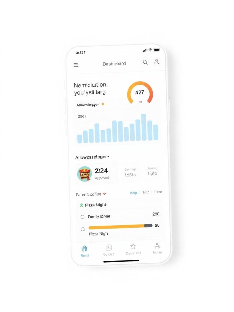 Chore Quest parent dashboard with allowance ledger and milestones